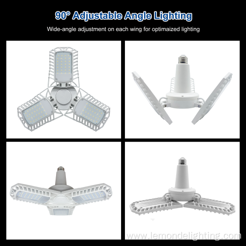 Adjustable 3 Leaf Foldable Garage Light